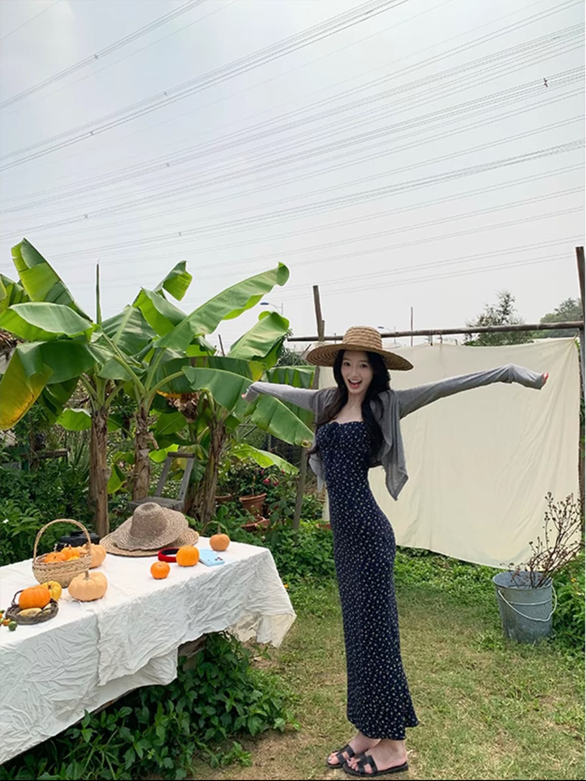 와라. 금융 작은 말 꽃무늬 치마 순수한 욕망 꽃무늬 슬립 몸매 가꾸기 슬림해 보이는 여성 드레스 여름 치마 이미지 2