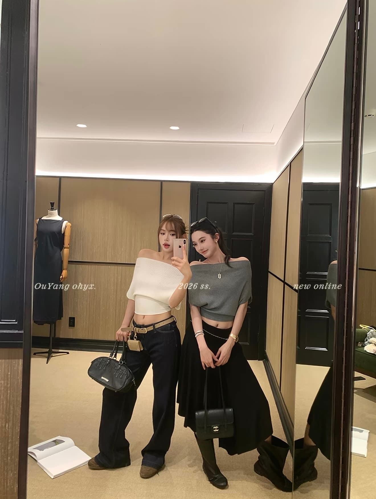 안녕하세요. 팬 팬 감기 흰색 피부 아름다운 품격 뽕나무 누에 실크 양모 혼방 오프숄더 둘 착용 니트 맨위 이미지 2
