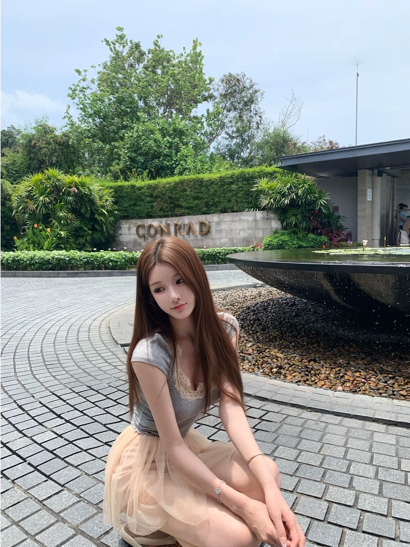 bigking 다이 킨 홈 얕은 욕망 마이크로 대 u 칼라 레이스 측면 반팔 티셔츠 여성 몸매 가꾸기 순수한 욕망 맨위 이미지 4