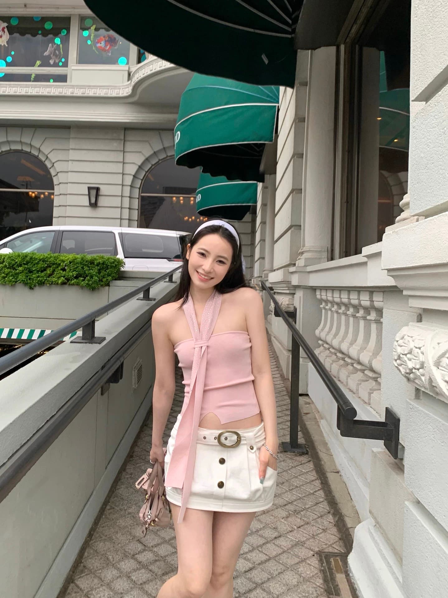 wuu2sweet 우 너무 달콤한 핫픽스 행침 목 스트랩 튜브탑 조끼 여성 패션 핫걸 디자인 센스 민소매 맨위 상세 이미지 5