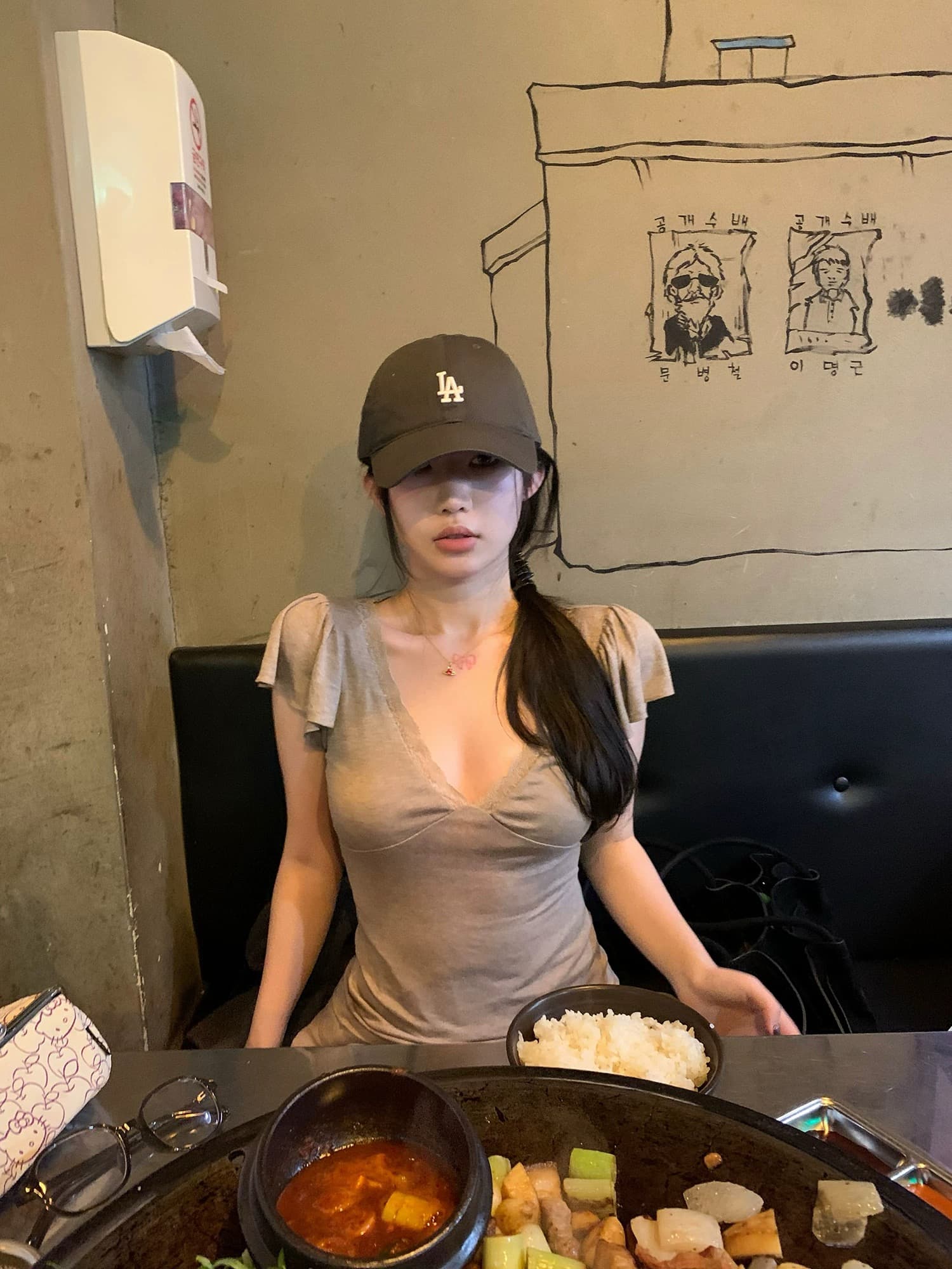 sheepland 하트 비트 사냥꾼 주간 실크 양모 작은 날다 소매 레이스 측면 반팔 티셔츠 여성 여름 허리 수축 슬림해 보이는 맨위 상세 이미지 2