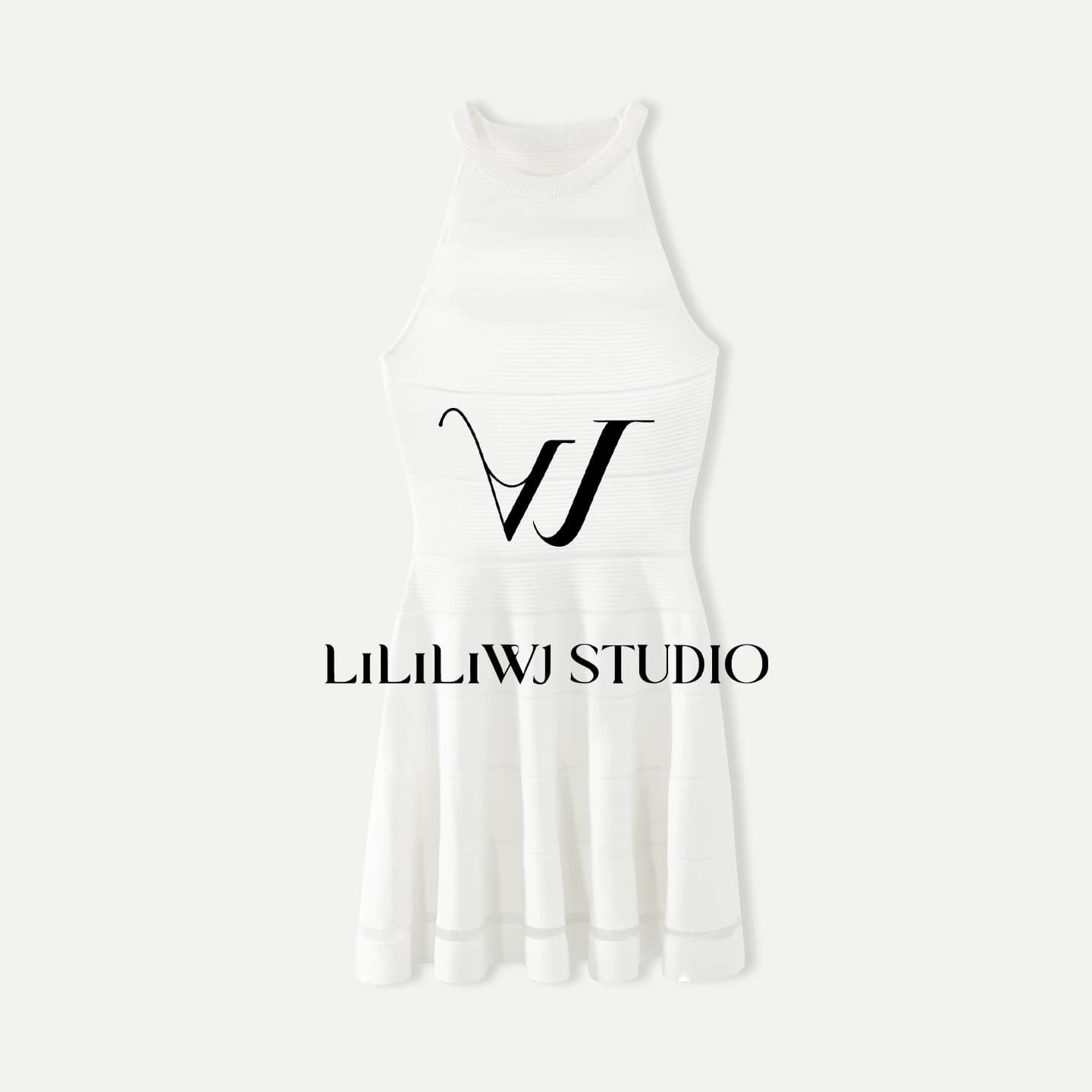 okmashop 장 원 영어 같은 단락 민소매 여성 드레스 여름 고급 센스 품격 홀로우 아웃 허리 수축 치마 상세 이미지 6