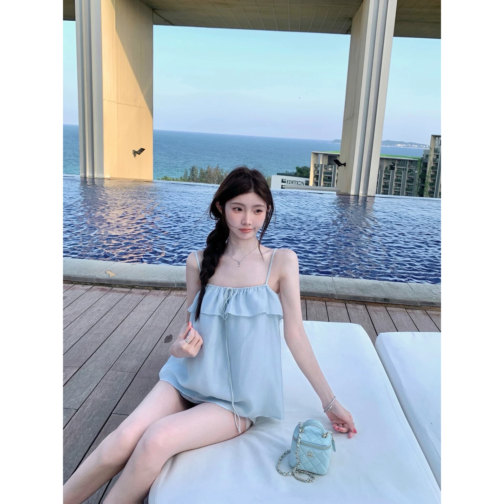 화이트 워터 여성 부드러운 리플 깨진 Pleat 패치워크 프릴 슬립 시폰 셔츠 여성 여름 루즈핏 도루 가을 슬림해 보이는 작은 셔츠 이미지 5