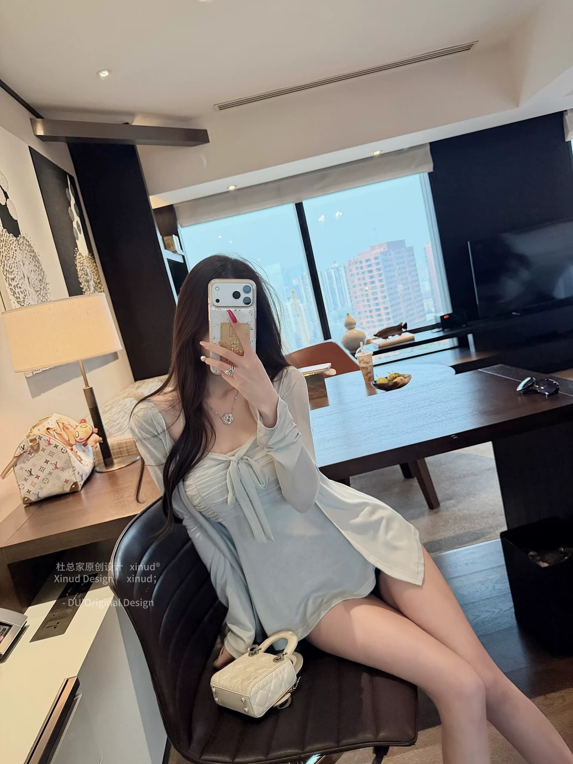 Du 합계 홈 웨이 니켈 미스 행침 목 오픈 가디건 슬립 순수한 욕망 망사 천 골드 센스 부드러운 품격 몸매 가꾸기 투피스 세트 상세 이미지 2