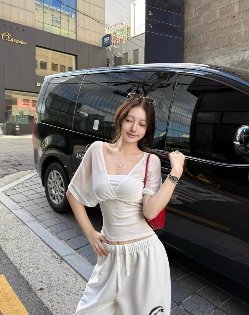 밤나무 코코아 bankelili 산소 얼음 가죽 tee 100 라이 경기 서울 페이크 레이어드 주름 블라우스 튜브탑 여성