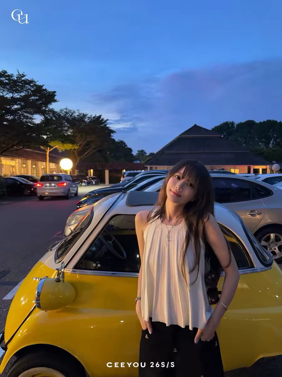 와우 현재 외출용 쇼트 스타일 라운드 넥 민소매 니트 조끼 여성 여름 새로운 디자인 센스 품격 루즈핏 이슬 뼈의 맨위 상세 이미지 6