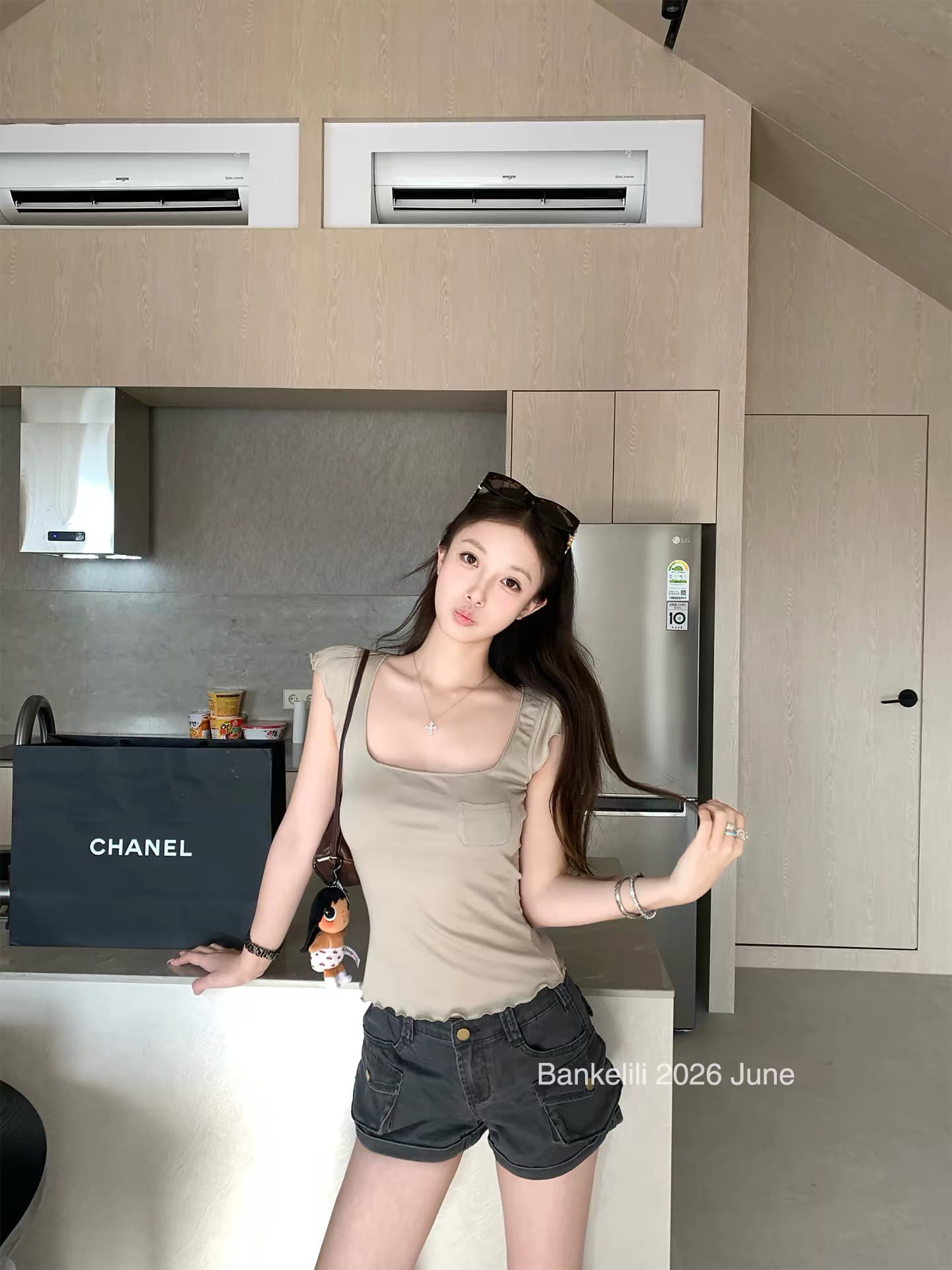 밤나무 코코아 bankelili 원더풀 마법 무기 95 주간 실크 순수한 욕망 광장 넥타이 가슴 집어 챙겨 넣다 귀 몸매 가꾸기 티셔츠 상세 이미지 5