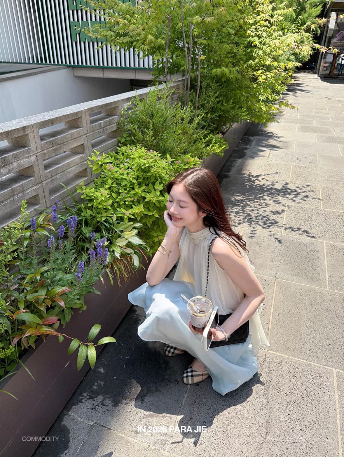 para jie 시 지에 暮 주름 여가 시리아 아세트산 주간 실크 청 ~을 통해 부드러운 빛 질감 허리밴드 한 마디 반신 스커트 여성 상세 이미지 5