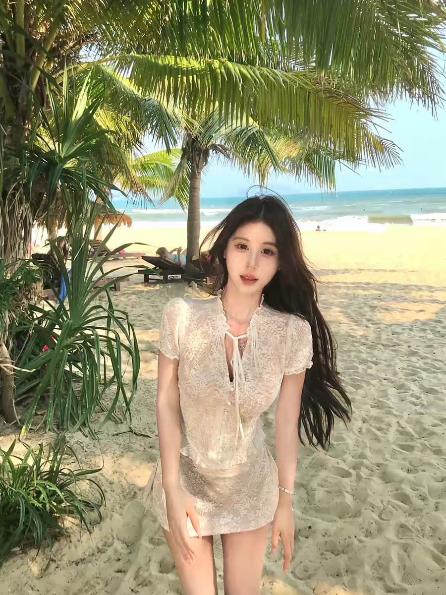mejiu 꿀 나인 절묘한 막간 핫걸 바람 디자인 센스 레이스 여성 셔츠 여름 데이트 분위기 센스 맨위 상세 이미지 2