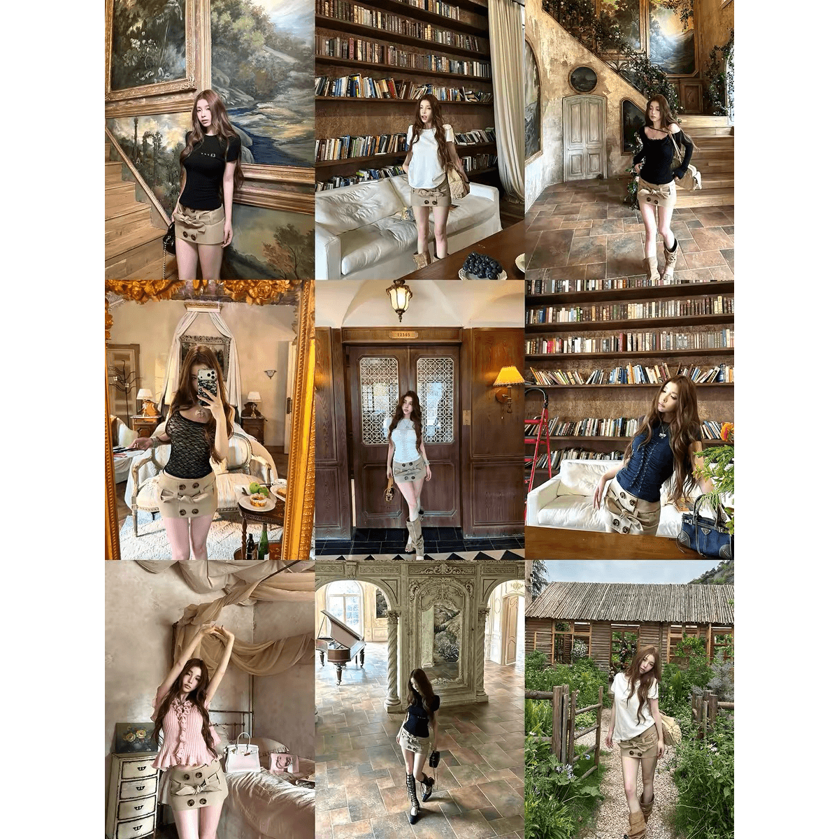 fallinfang 광장 약간의 6 29 켜기 새로운 ai 만화 다리 로우 웨이스트 핫걸 쇼트 스타일 소뿔 버클 반 스커트 이미지 5