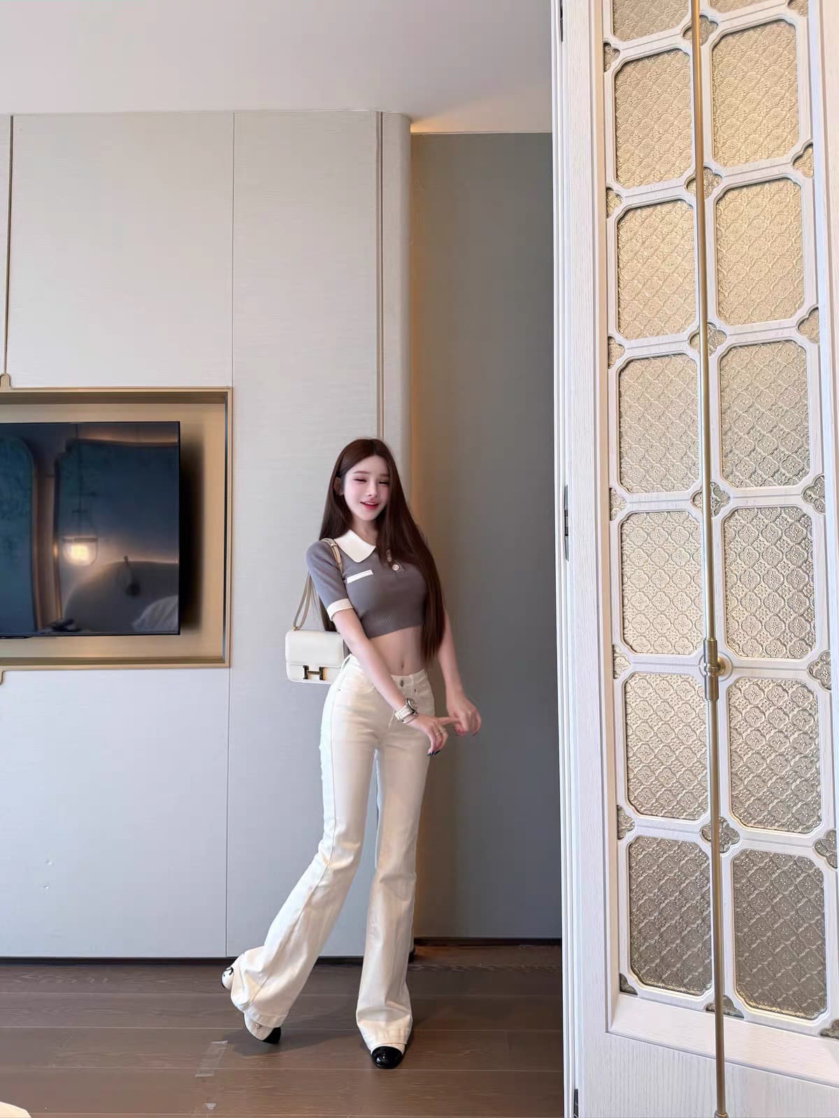 tutu 라이덴 천 골드 여름 패치워크 색상 폴로 칼라 미니멀리즘 다용도 슬림해 보이는 니트 반팔 맨위 dt1793 상세 이미지 3