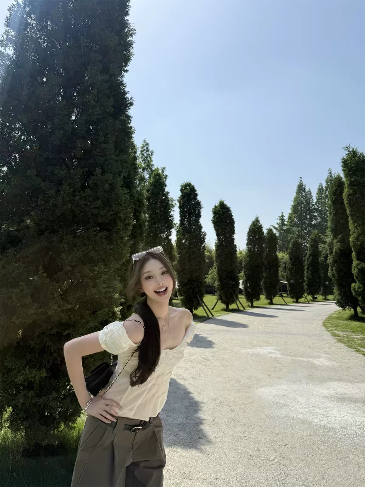 yangzifan 순수한 욕망 아름다움 주간 실크 아세트산 한국 드라마 유럽 니켈 아니요 인내심있는 착용 가져 가라. 얇고 가벼운 한 마디 인형 셔츠 상세 이미지 4