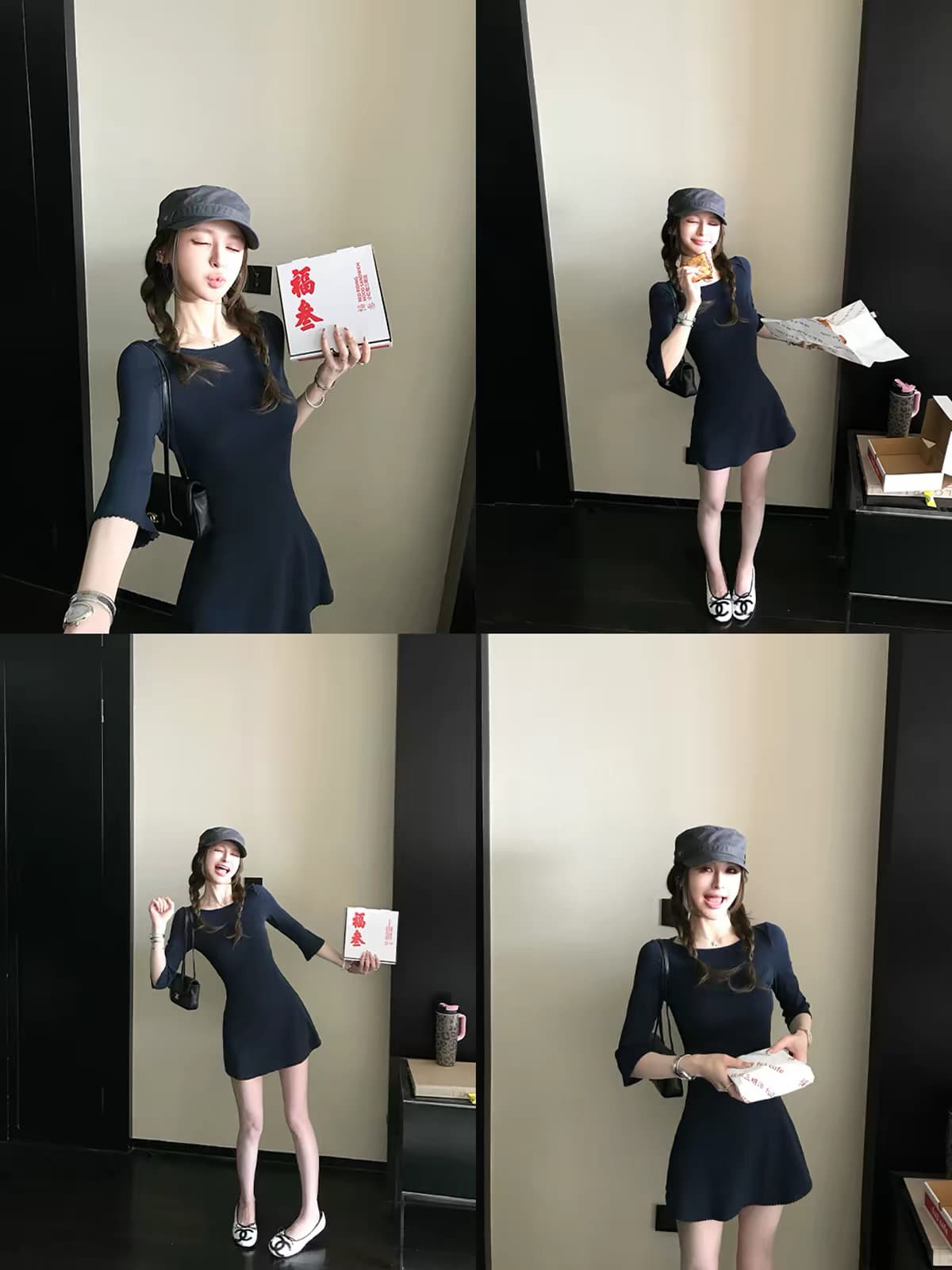 skk store 월요일 출퇴근 치마 210g 면 린넨 프랑스식 허리 수축 품격 부드러운 드레스 쇼트 스타일 치마 여름 상세 이미지 2