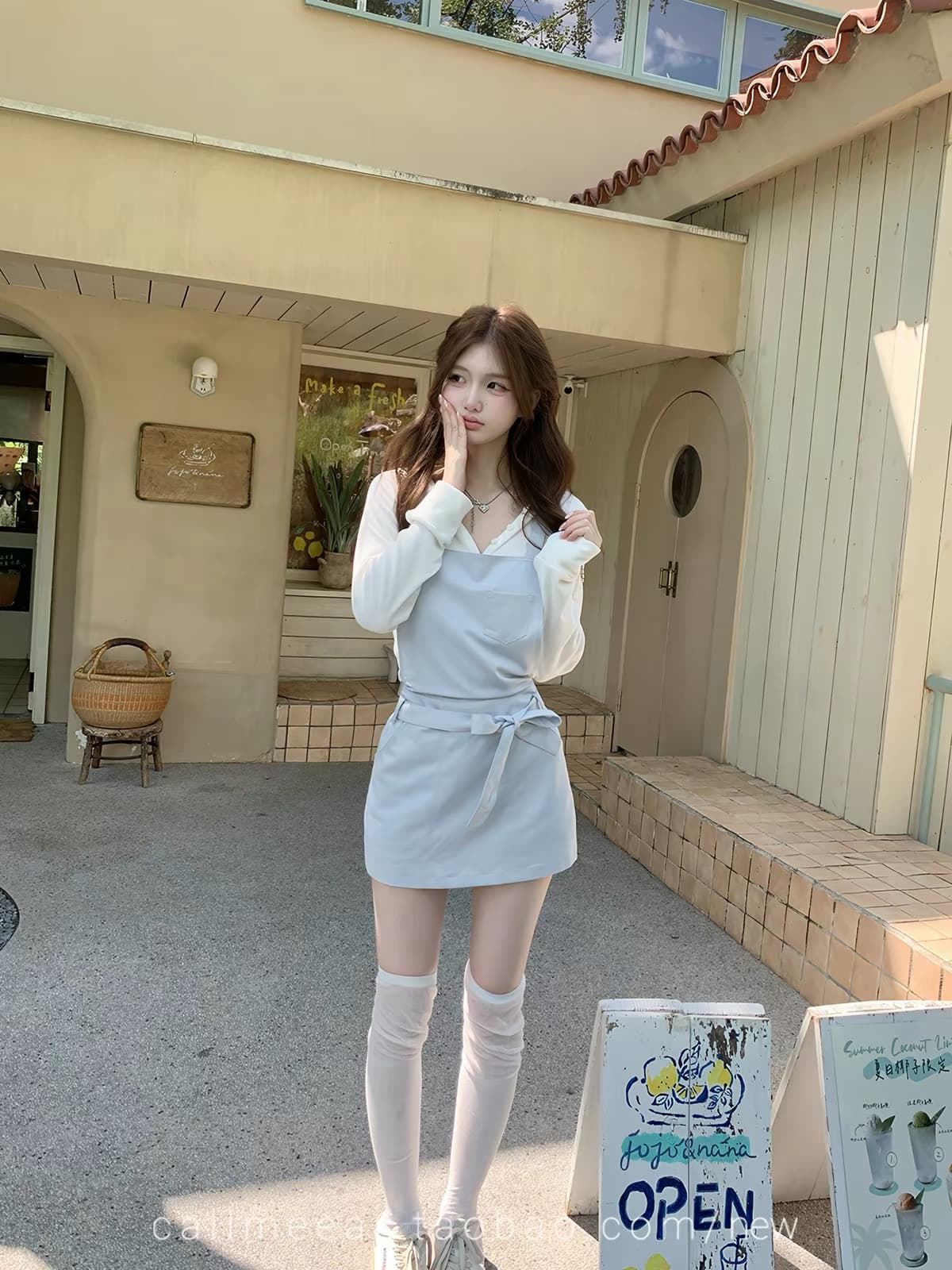 callmeear 후드 긴 소매 티셔츠 기초 다용도 긴팔 티셔츠 여성 이른 가을 캐주얼 맨위 이미지 4