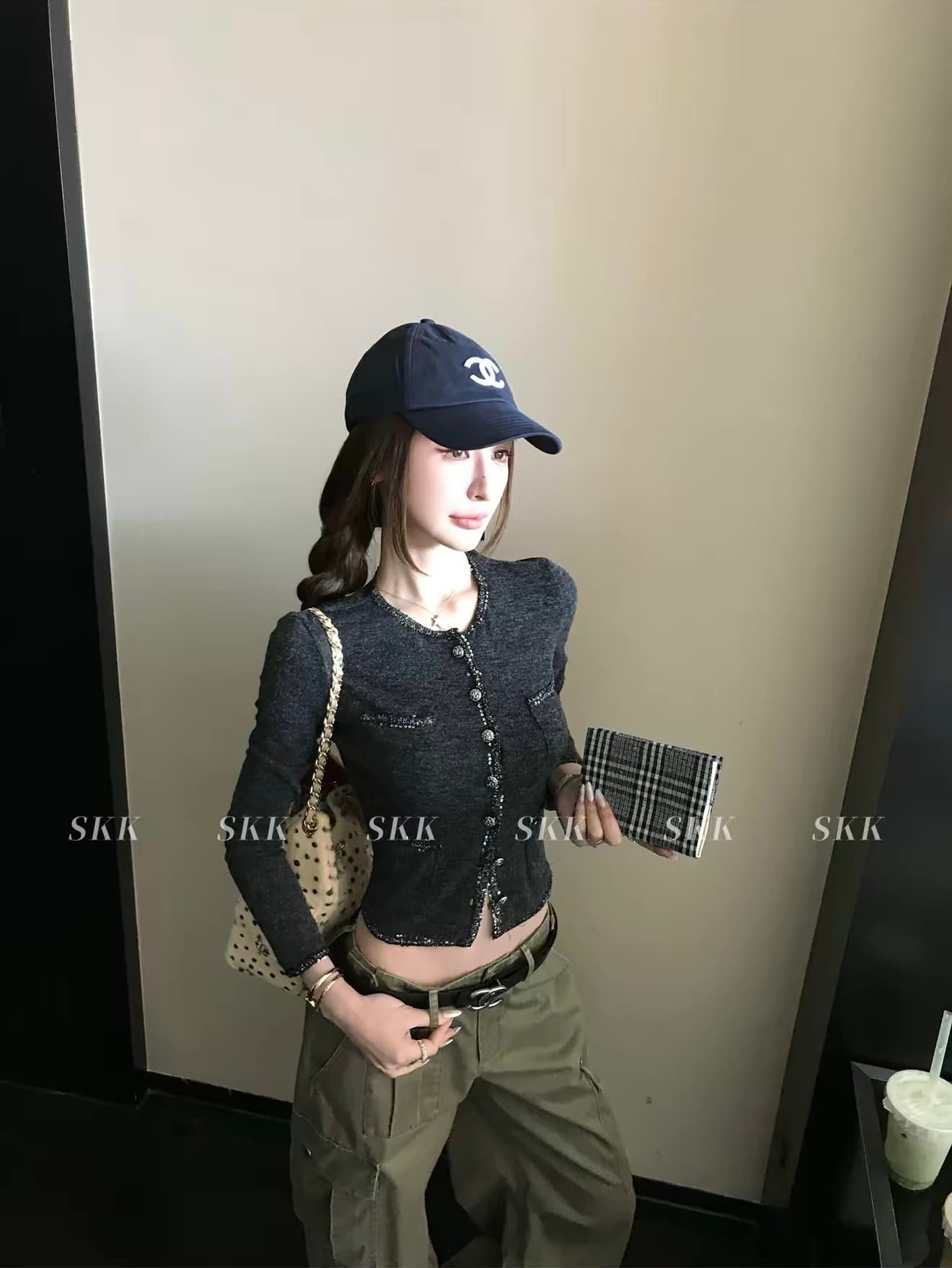 skk store paris 높음 세트 패션 위크 260g 레트로 천 골드 샤오시엔 재킷 절묘한 분장 ~ 중 느슨함 상세 이미지 1