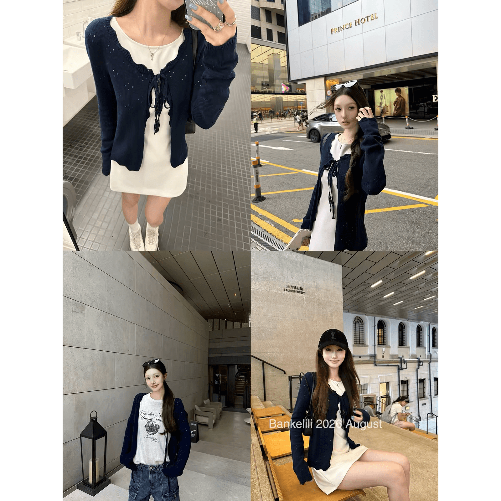 밤나무 코코아 bankelili 산소 프라임 열기 셔츠 선택 구멍 공예 홀로우 아웃 레이스업 오픈 가디건 여성 이미지 5
