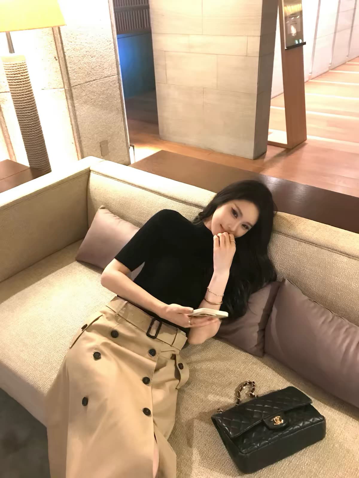 5werkwen 높음 지혜 영국식 치마 높은 지점 고밀도 사선 무늬 라이 경기 서울 면 영국식 바람 이중 버튼 한 마디 반 스커트