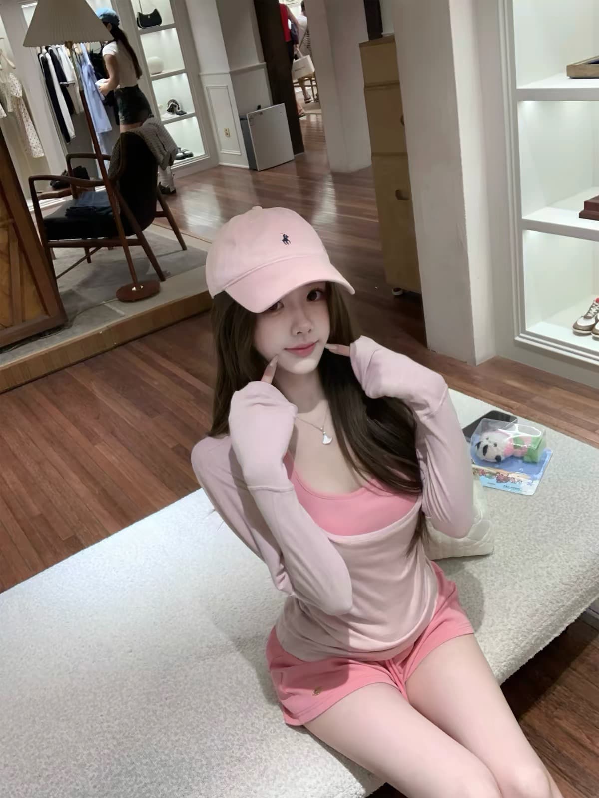 q 여자 집 우유 피부 종이 사람들 이른 가을 게으른 블라우스 행침 목 벨트 가슴 패드 조끼 세트 그룹 상세 이미지 1
