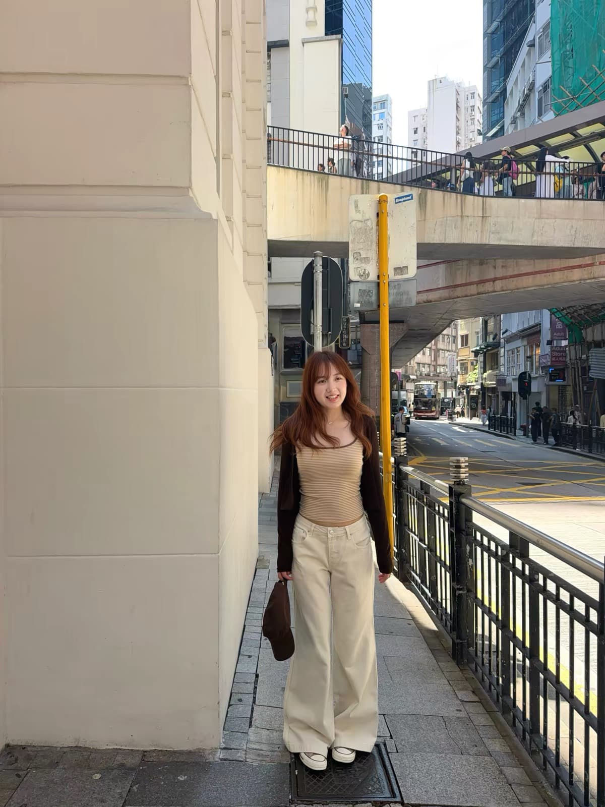 doudou 여드름 배색 핀 스트라이프 반팔 티셔츠 오픈 가디건 가을 새로운 한 부서 캐주얼 다용도 맨위 투피스 세트 이미지 3