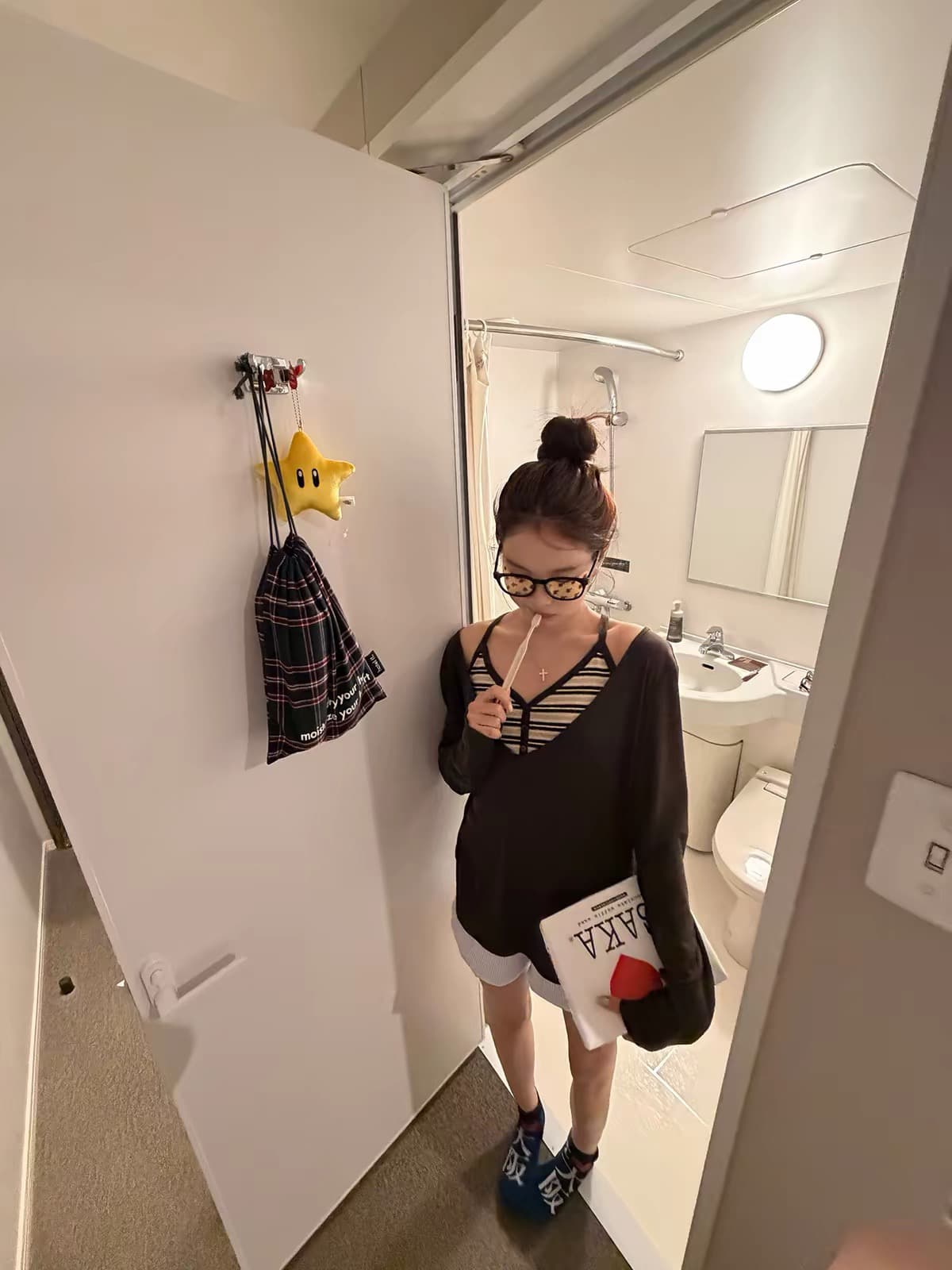 신제품 제한된 시간 95 접기 goo goo eyes 주간 실크 양모 행침 목 슬립 블라우스 투피스 슈트 이미지 4