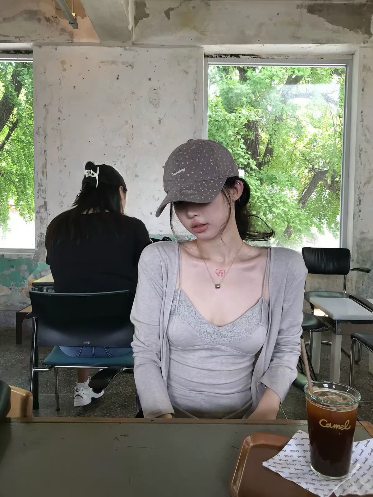 sheepland 작은 한 일기 주간 실크 양모 페이크 레이어드 슬립 오픈 가디건 긴팔 티셔츠 여성 가을 외출용 맨위 이미지 3