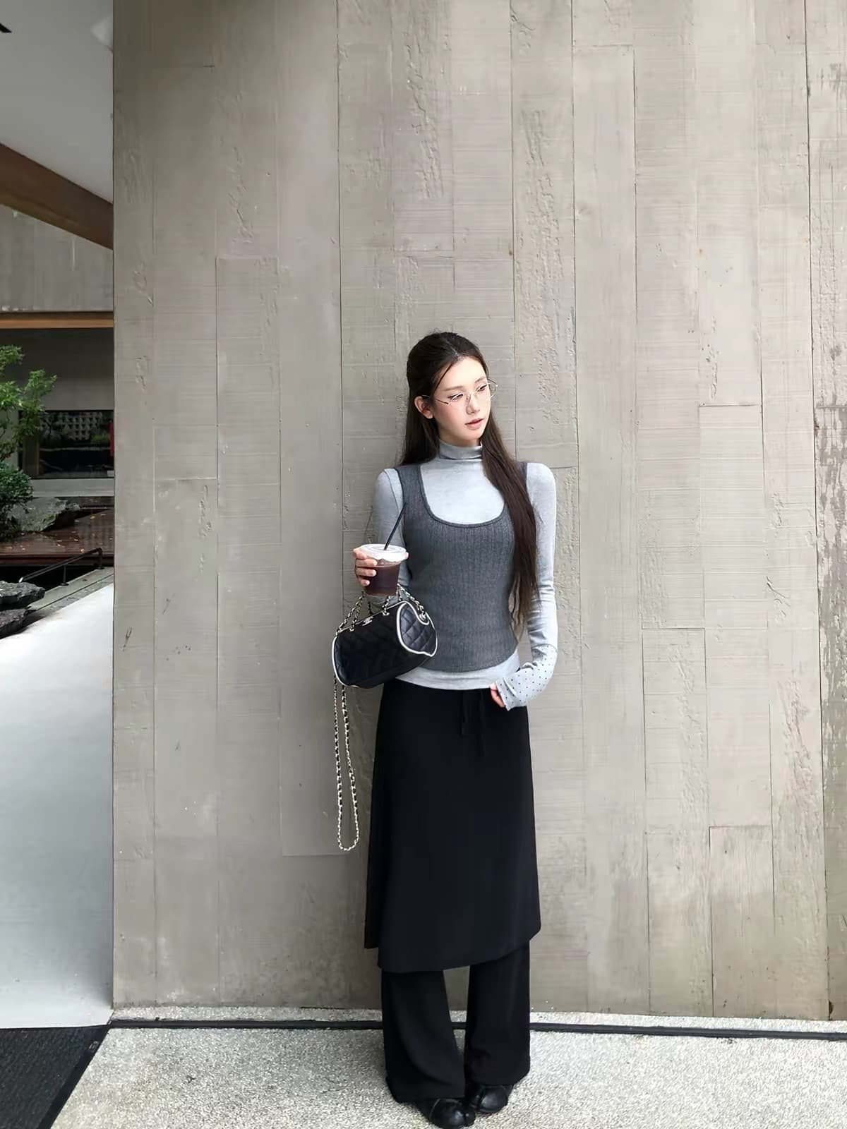 레드 맨 내부에 가져 가라. 기본 셔츠 여성 2026 새로운 가을 긴팔 티셔츠 품격 회색 반하이넥 몸매 가꾸기 맨위 상세 이미지 4