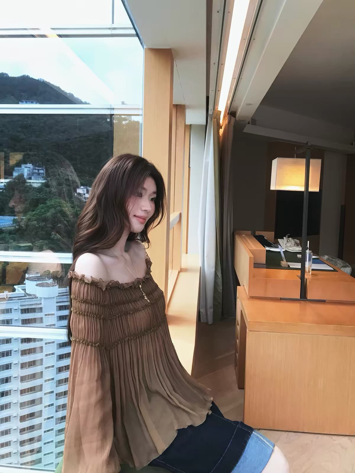 sya 크 사이 작은 웨스트 프랑스식 주름 맨위 여성 가을 레이스 질감 센스 부드러운 절묘한 펌프 Pleat 사람들 실크 작은 셔츠