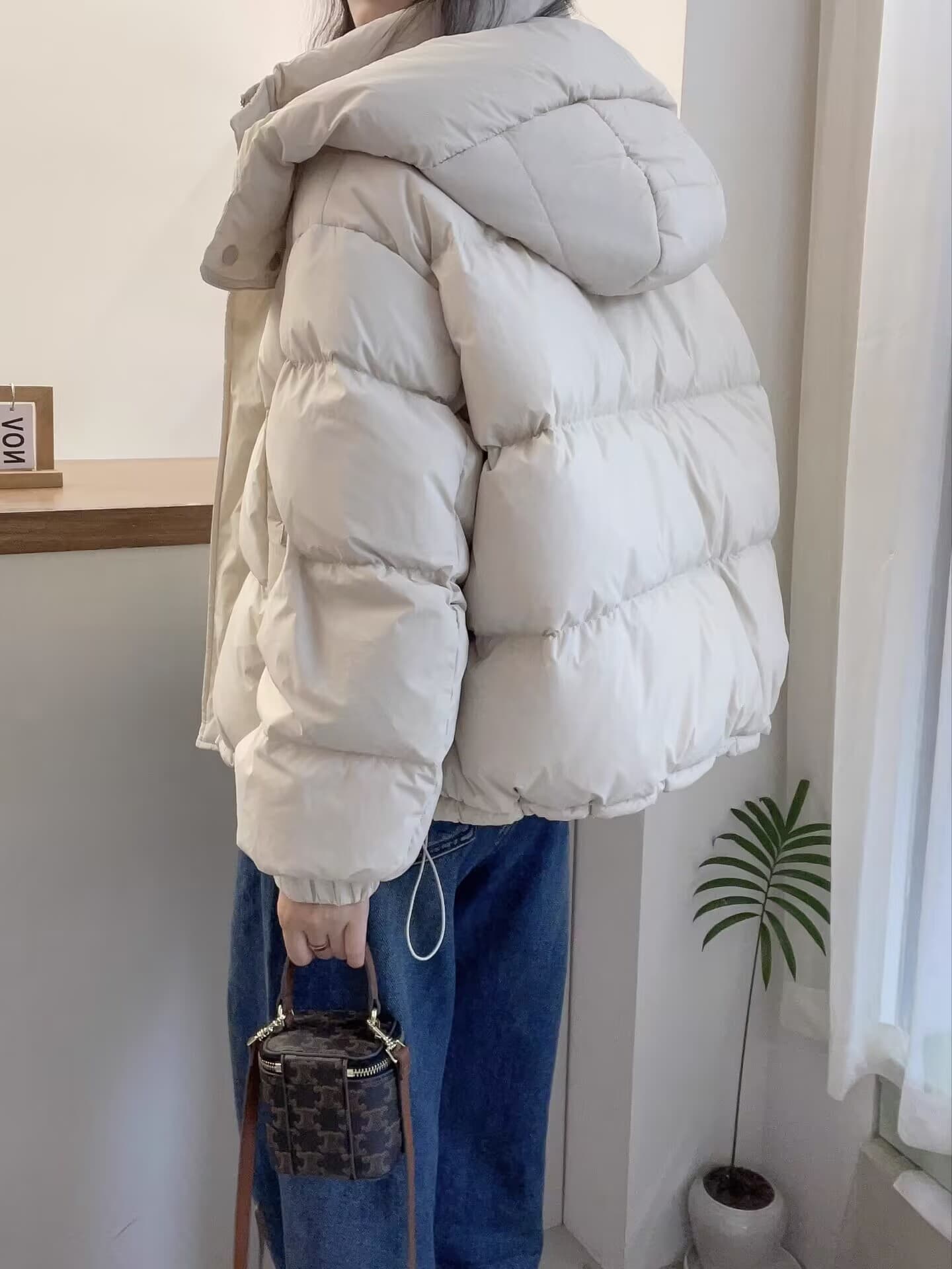 oversize 패딩 재킷 쇼트 스타일 후드 면 옷 면 의류 여성 2026 년 새로운 트렌디 가을 겨울철 재킷 두꺼움 목화 진딧물 상세 이미지 9