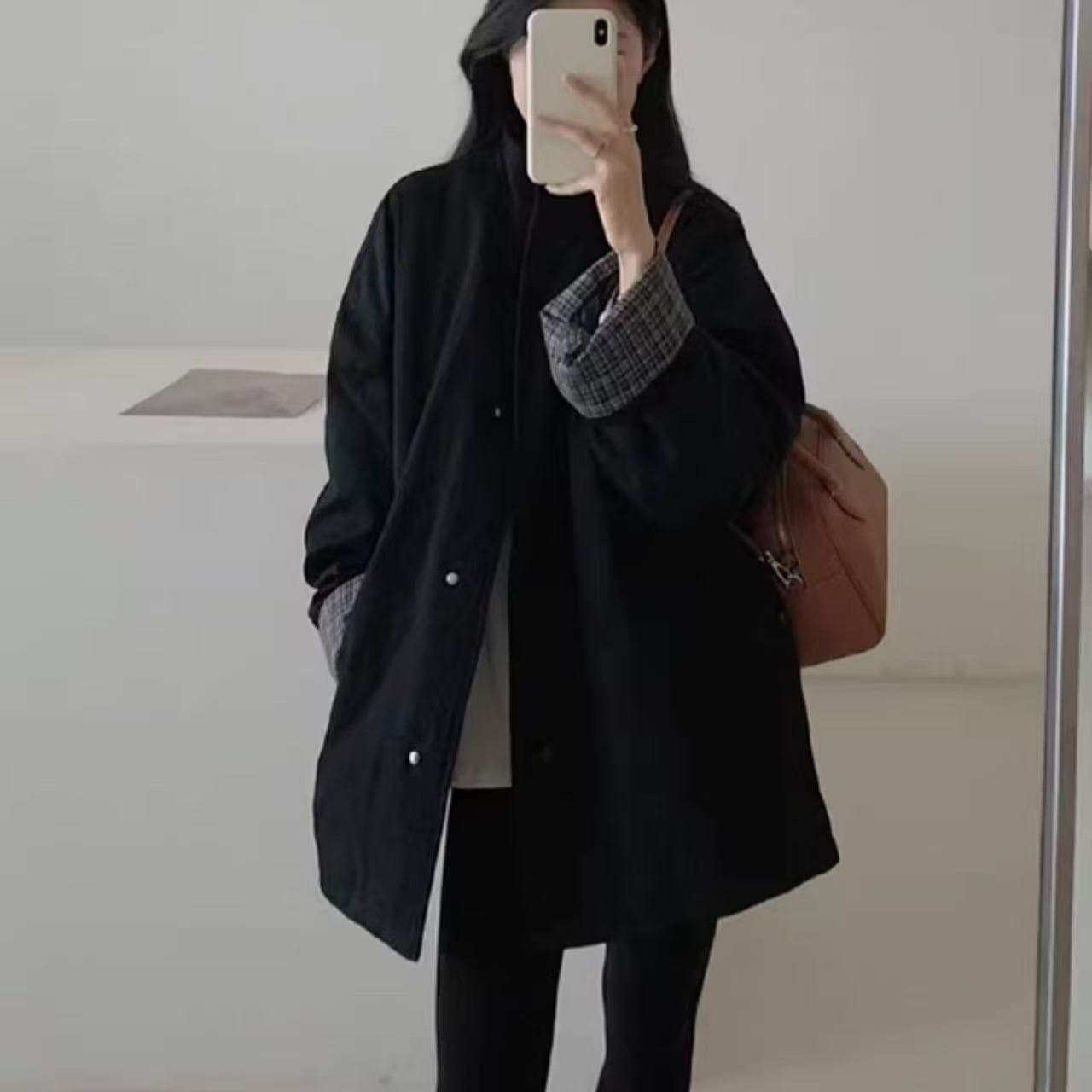 고급 센스 배색 솜을 넣은 면 의류 2026 폭발 신제품 스탠드 칼라 캐주얼 루즈핏 다용도 두꺼운 보온 바람막이 상세 이미지 7