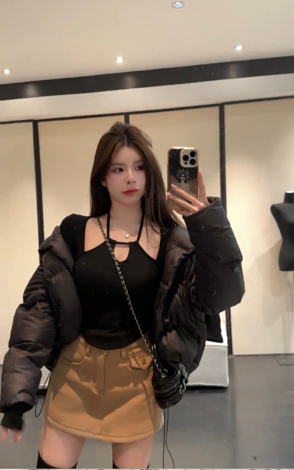 한국 스타일 몸매 가꾸기 긴팔 티셔츠 플러스 연삭 털 벨트 가슴 패드 슬림해 보이는 쇼트 스타일 맨위 상세 이미지 5