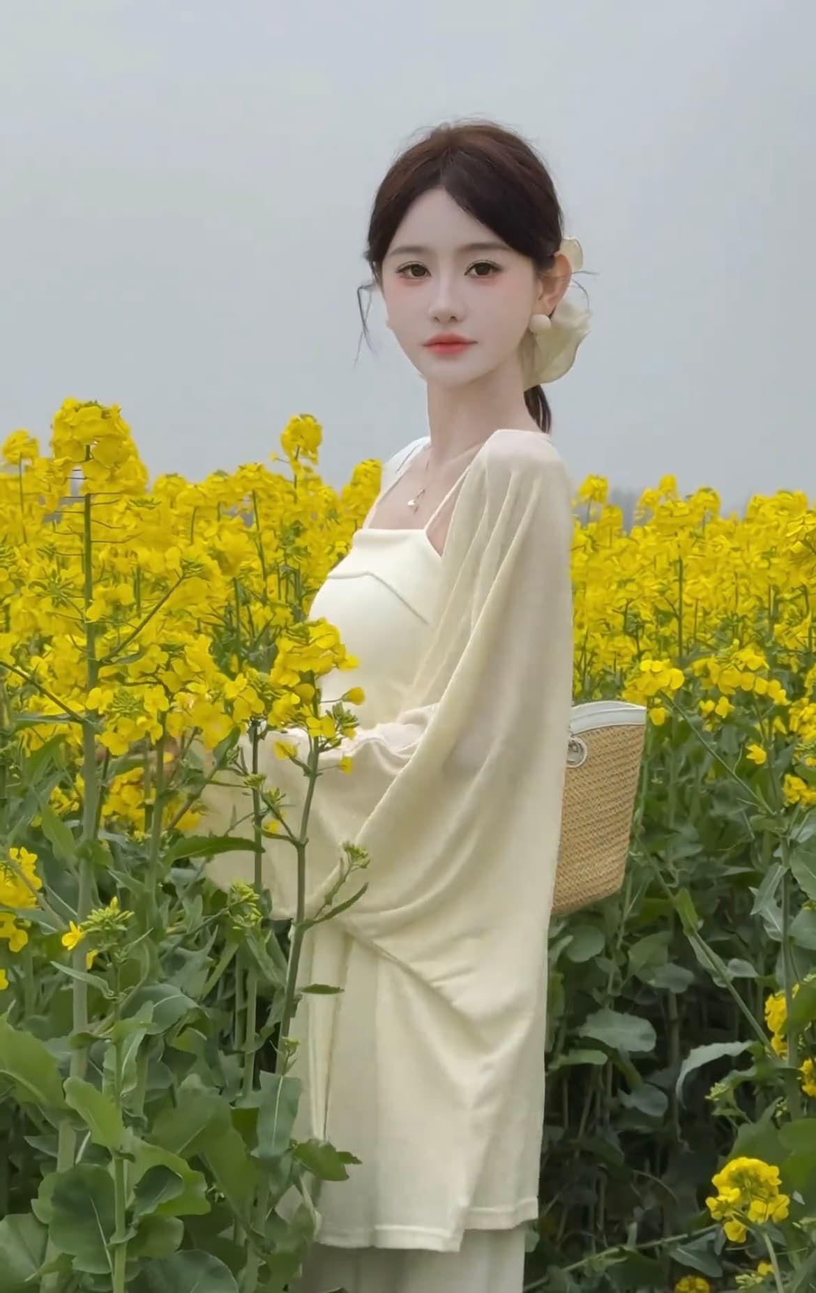 느긋한 바람 품격 핫걸 슬립 맨위 오픈 가디건 넓은 다리 길이 바지 여성 의류 2026 여름 새로운 휴가 3종 세트 이미지 5