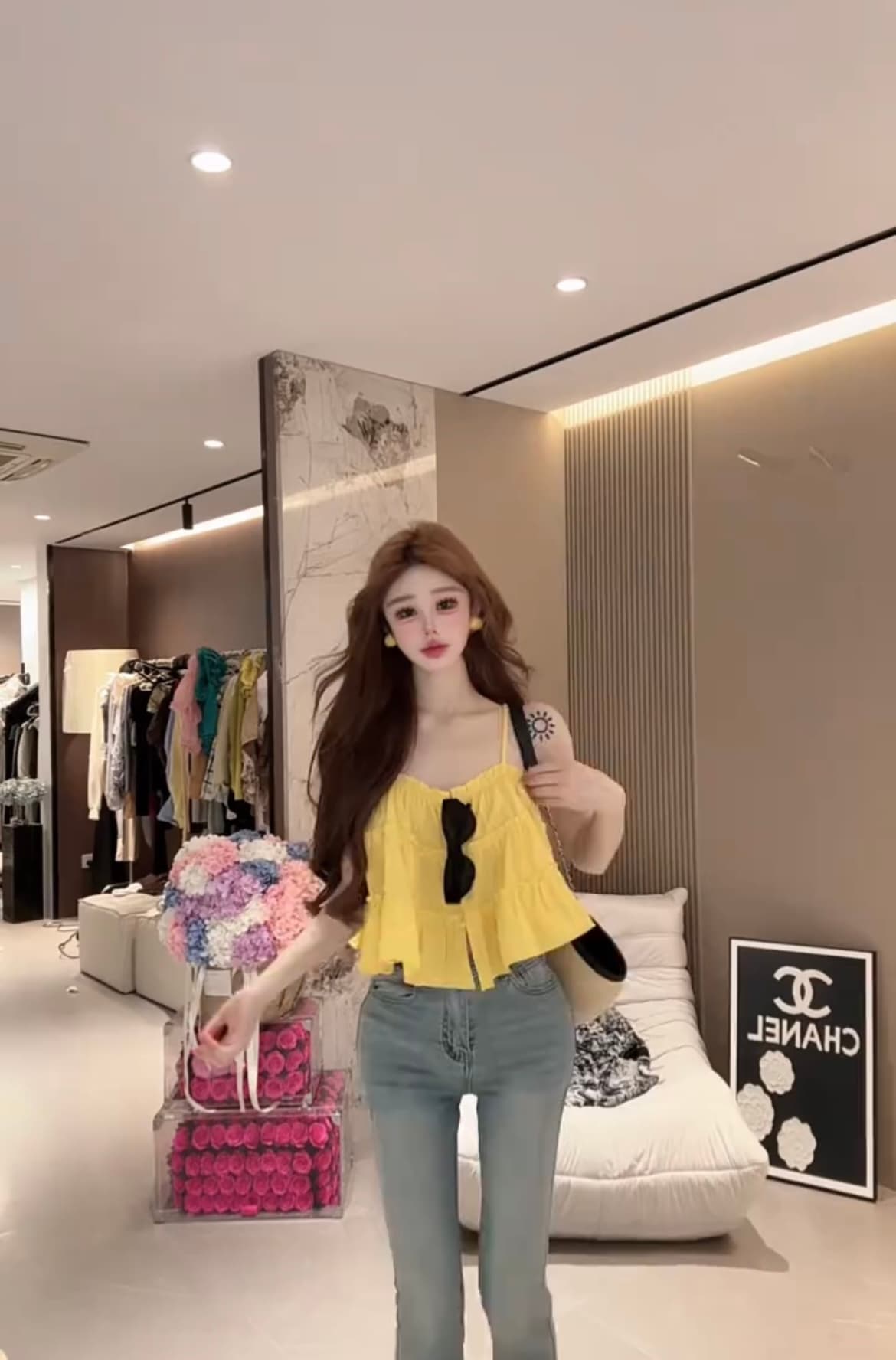 2026 여름 새로운 달콤한 자매 바람 프릴 캐미솔 주름 연령 감소 다용도 패션 외국 가스 맨위 착용 가져 가라. 상세 이미지 15