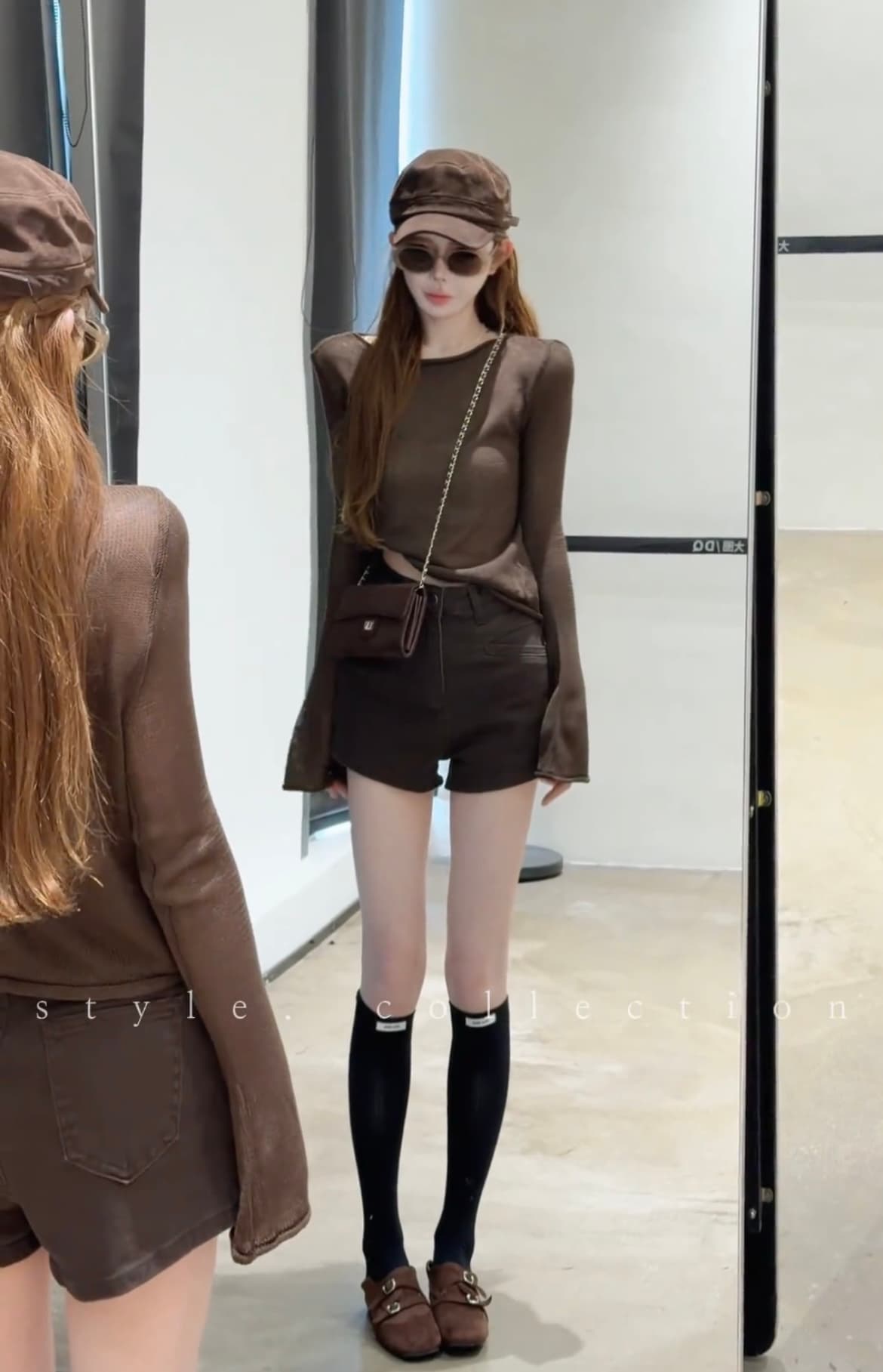 한 부서 느긋한 바람 라운드 넥 긴팔 티셔츠 여성 가을 새로운 몸매 가꾸기 슬림해 보이는 품격 외출용 인사이드 잡아라. 의류 상세 이미지 4