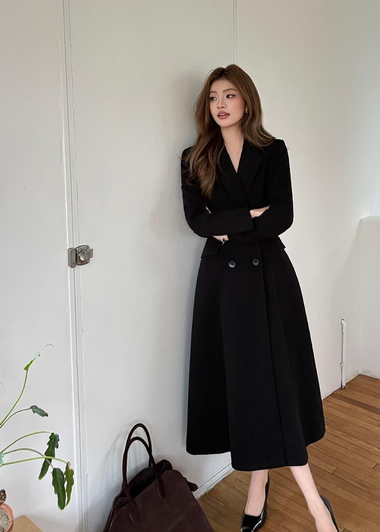 실사 2026 가을 새로운 그는 벤 바람막이 드레스 여성 코트 고급 센스 허리 수축 롱 코트 품격 코트 트렌디 상세 이미지 62