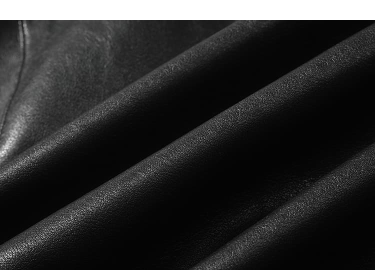 실사 2026 가을 새로운 디자인 센스 무거운 작업 레트로 검정색 재킷 루즈핏 프로필 모양 가죽 재킷 여성 코트 트렌디 상세 이미지 53