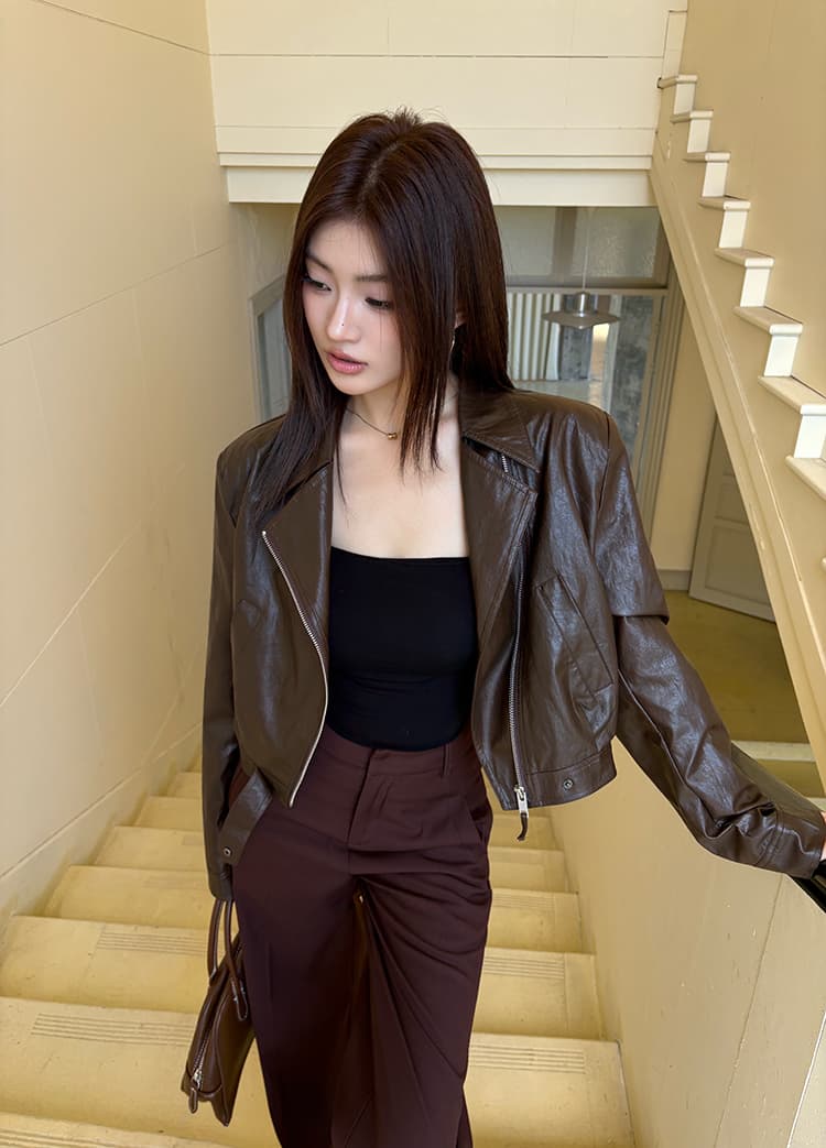 실사 2026 가을 새로운 빨간색 브라운 하이웨이스트 와이드 레그 팬츠 캐주얼 정장 바지 여성 루즈핏 스트레이트 도루 센스 긴 바지 트렌디 상세 이미지 16