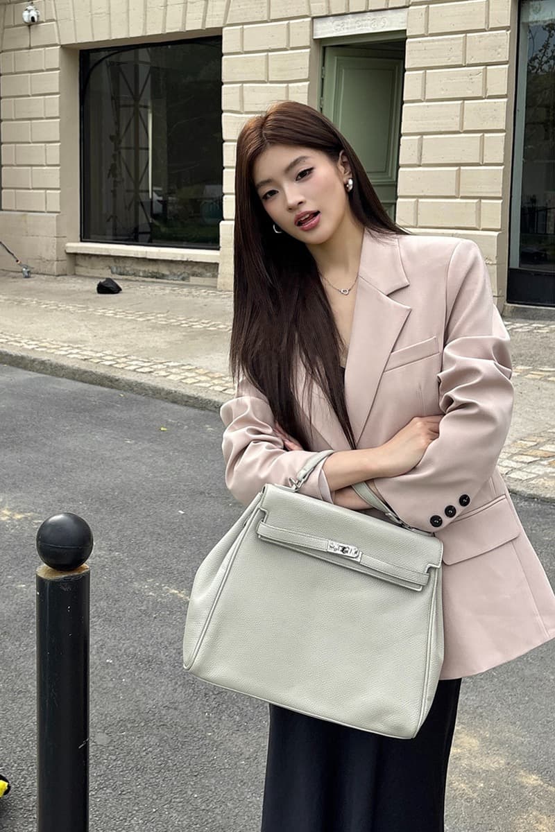 실사 2026 가을 새로운 핑크색 정장 여성 고급 센스 루즈핏 캐주얼 품격 정장 출퇴근 재킷 맨위 이미지 7