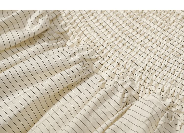 실사 2026 여름 드레스 새로운 디자인 센스 스트라이프 롱 스커트 행침 목 백리스 스트랩 품격 큰 진자 여성 드레스 상세 이미지 50