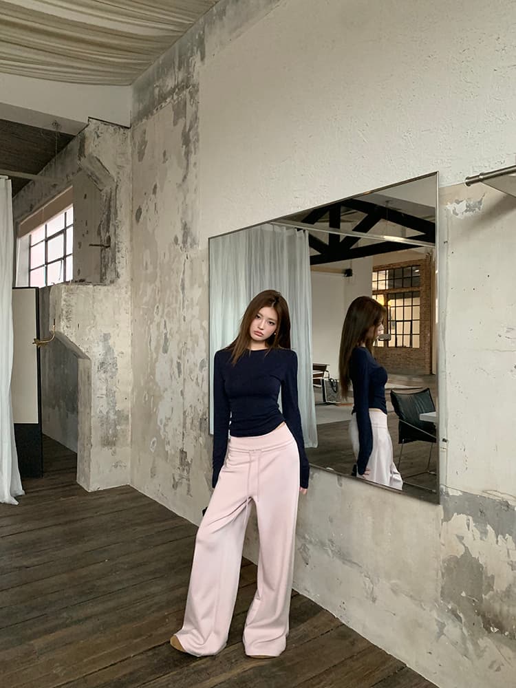 실사 2026 가을 새로운 얇은 플러시 웨이 바지 루즈핏 캐주얼 스트레이트 와이드 레그 팬츠 품격 다용도 하이웨이스트 긴 바지 여성 상세 이미지 67