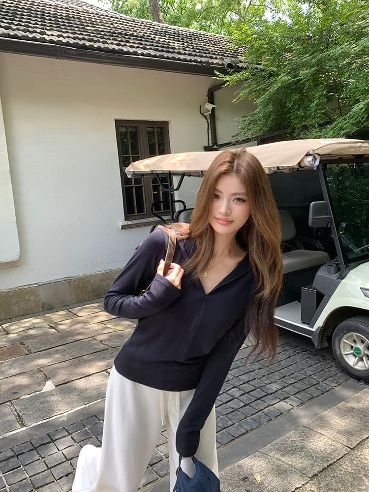 실사 2026 가을 새로운 클래식 캐주얼 까마귀 후드티 몸매 가꾸기 슬림해 보이는 캐주얼 다용도 긴팔 맨위 여성 상세 이미지 56
