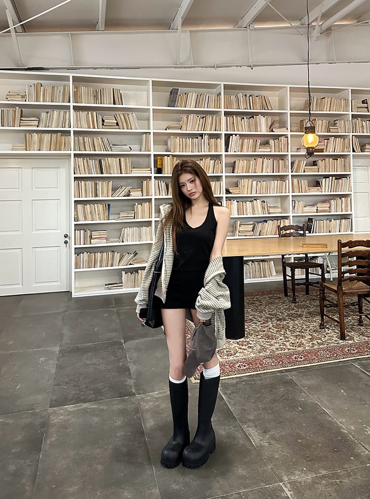실사 2026 가을 새로운 아메리칸 레트로 스트라이프 후드티 여성 코트 느긋한 루즈핏 캐주얼 까마귀 맨위 상세 이미지 22