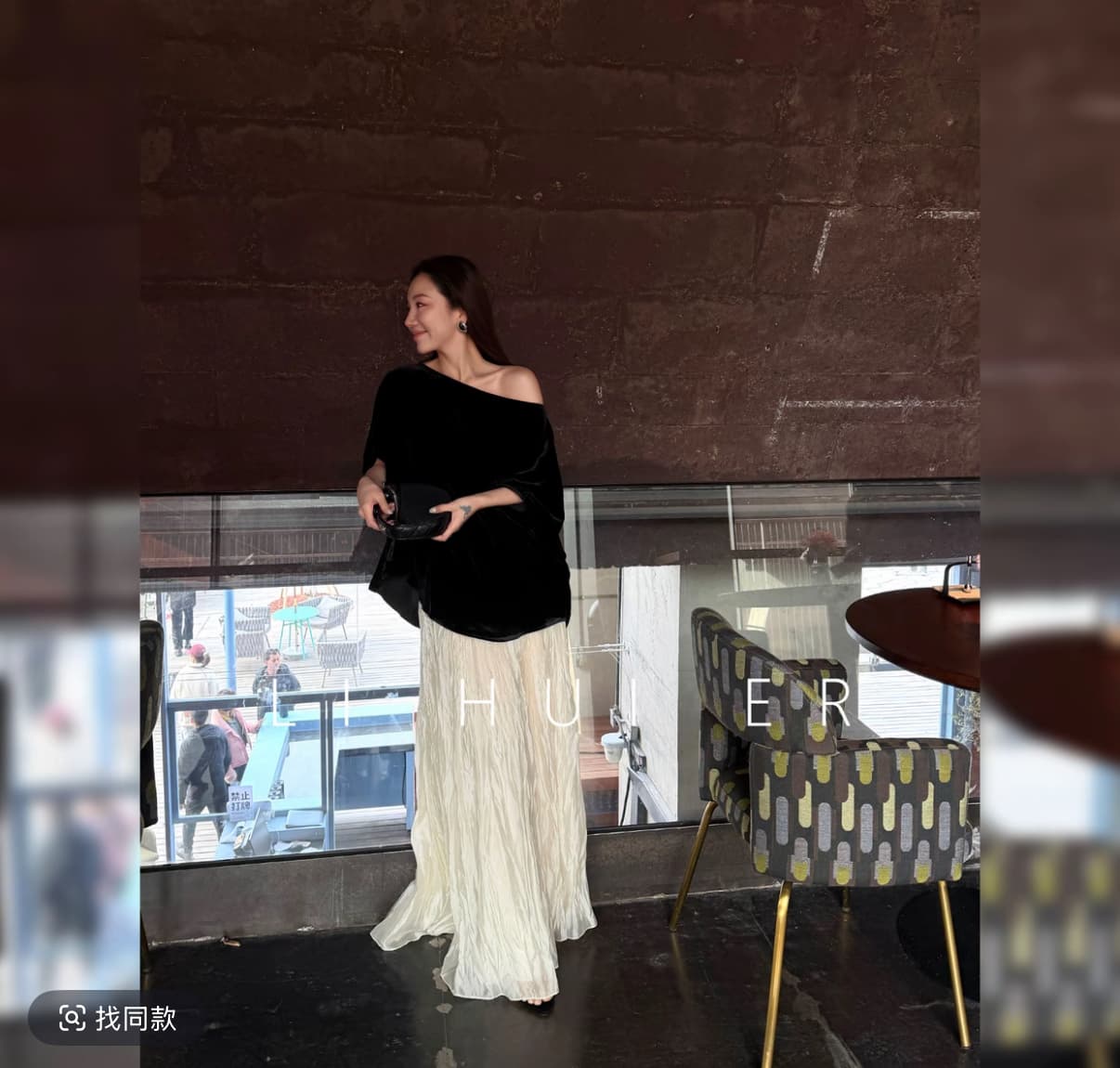 lihuier 리 후이 어린이 블랙 아이리스 봄 여름 섹션 다용도 반팔 검정색 맨위
