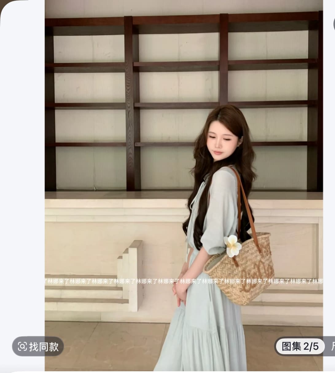 면 소재 느긋한 감기 세트 루즈핏 슬림해 보이는 디스플레이 높음 셔츠 하이웨이스트 반신 스커트 두 조각 여성 세트 상세 이미지 2