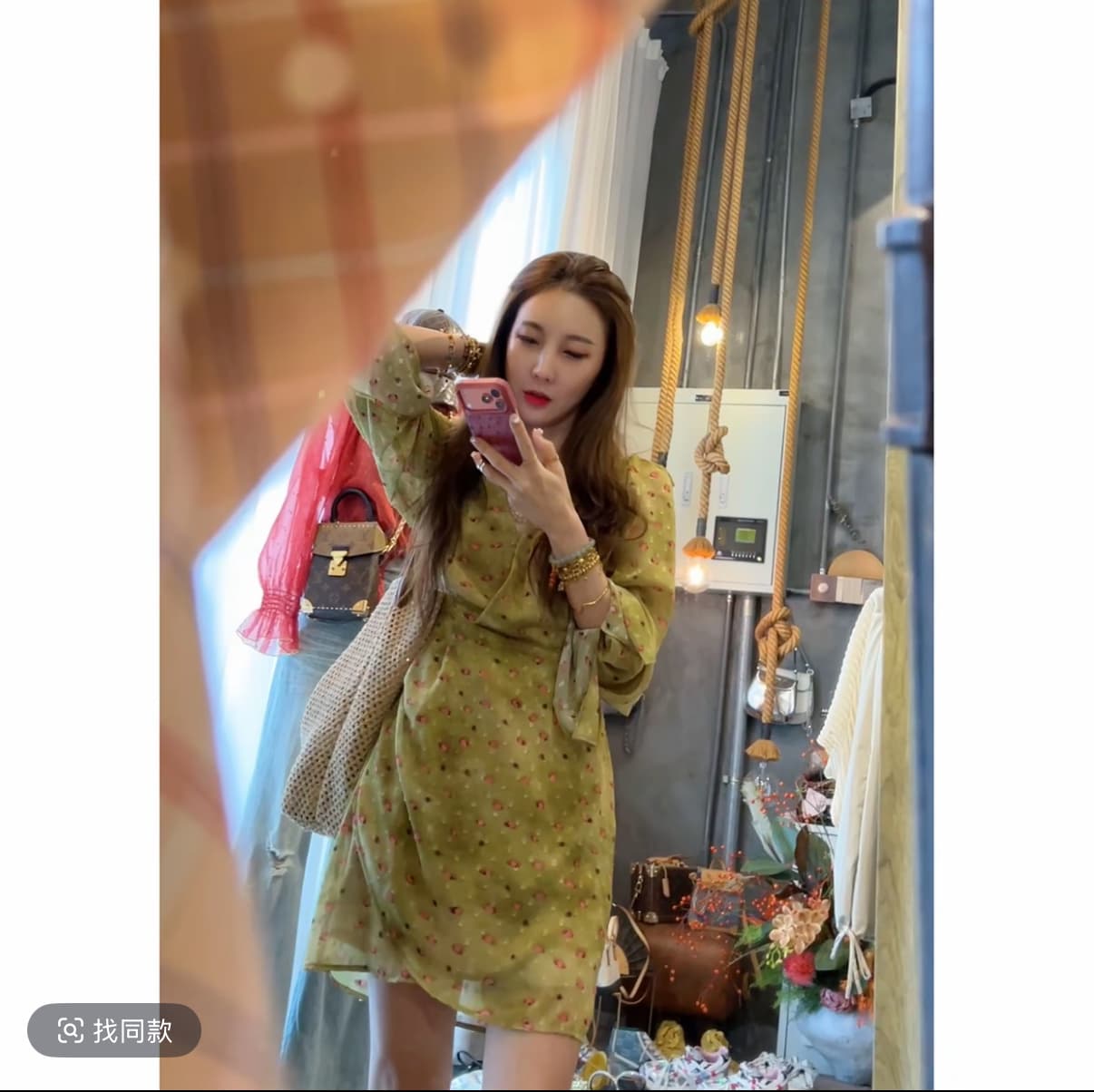 프라임 당겨서 유럽 니켈 착용 가져 가라. 한 부서 레트로 품격 분위기 꽃무늬 자카드 슬림해 보이는 아름다운 드레스 상세 이미지 1