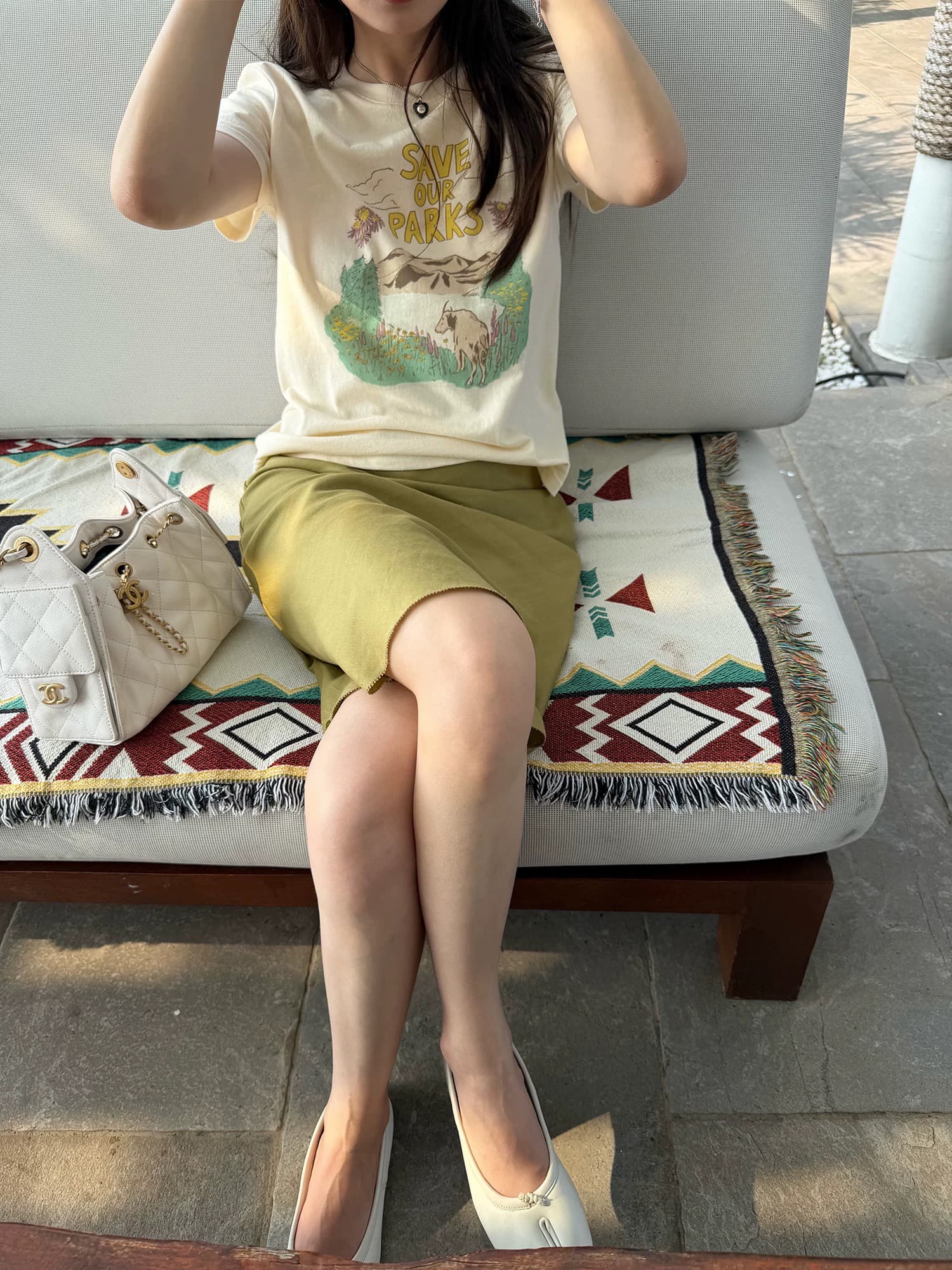 ahy 사설 서비스 프린트 tee 라운드 넥 긍정적 인 어깨 슈퍼 부드럽다 봄이 가득하다. 반팔 티셔츠 신제품 상세 이미지 2
