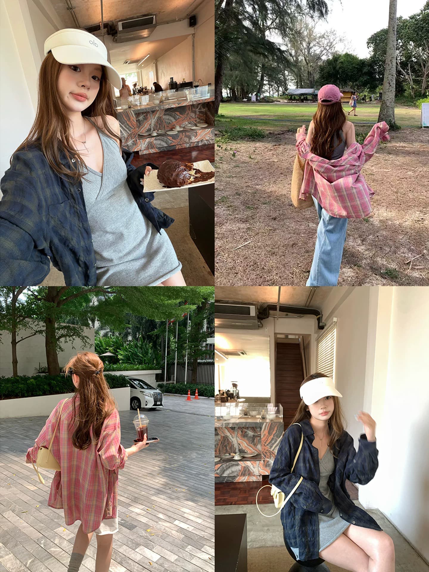 im ~까지 체크무늬 영화 oversize 캐주얼 긴팔 체크무늬 여성 셔츠 느슨함 센스 루즈핏 가을 어깨 소매 재킷 상세 이미지 1