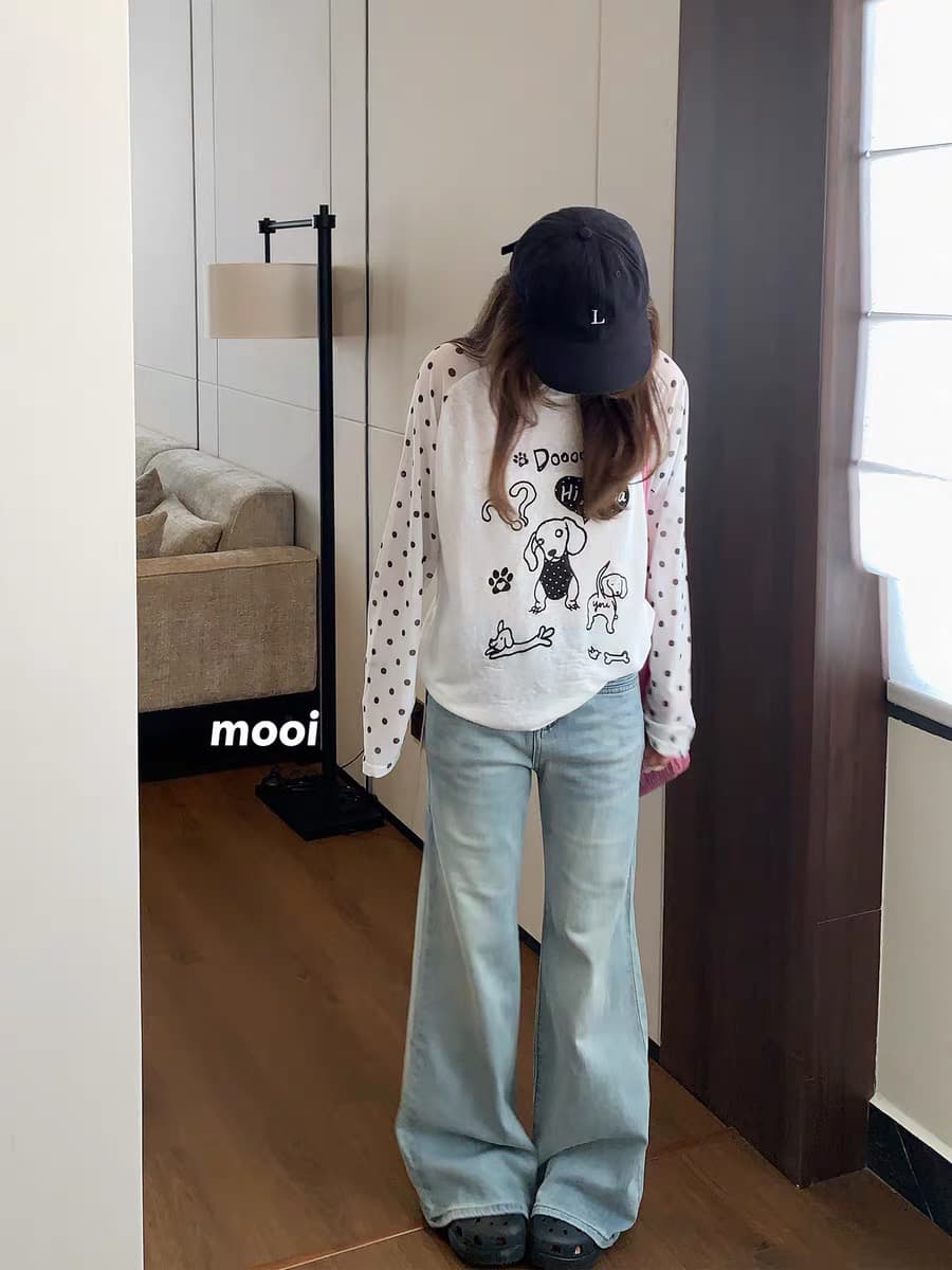 다음에 봐요. cheers 똑똑한 합동 한 부서 소녀 얇은 스타일 자외선 차단 블라우스 맨위 여름 루즈핏 긴팔 티셔츠 이미지 4