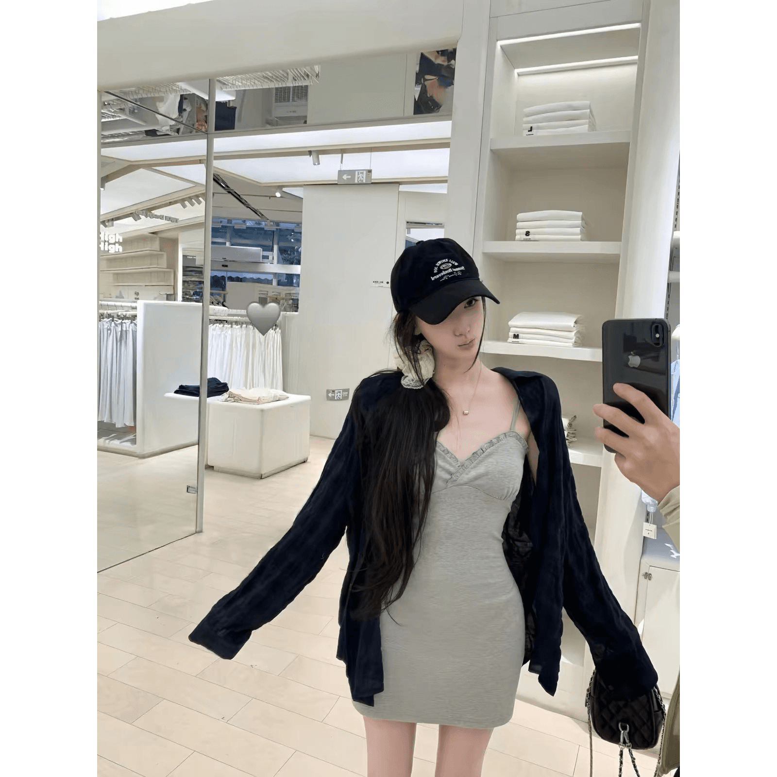 화이트 워터 여성 빛 산소 holiday 꽃 회색 V넥 레이스 슬립 여성 드레스 이른 가을 순수한 욕망 진자 미니 스커트 이미지 5