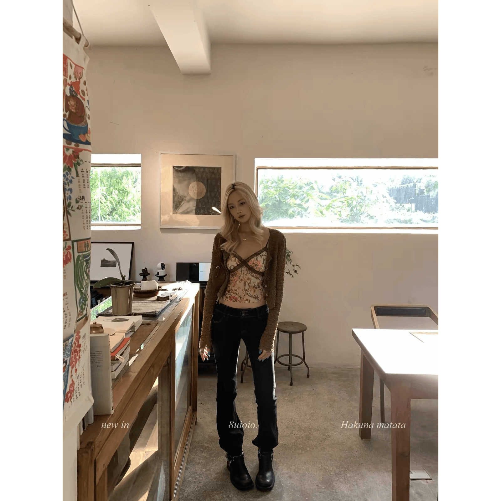 8uioio 에덴 꽃 잔치 레트로 꽃무늬 캐미솔 여름 새로운 몸매 가꾸기 슬림해 보이는 쇼트 스타일 맨위 이미지 5