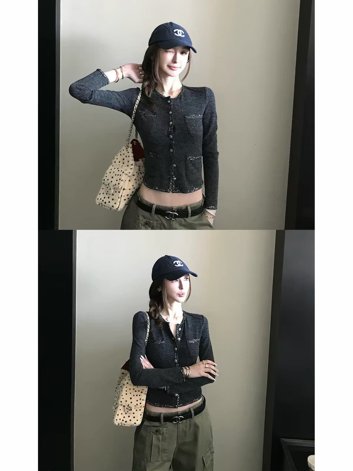 skk store paris 높음 세트 패션 위크 260g 레트로 천 골드 샤오시엔 재킷 절묘한 분장 ~ 중 느슨함 상세 이미지 3